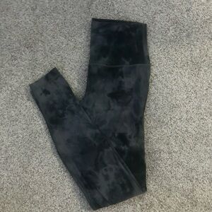 Black Tie-Dye Leggings
